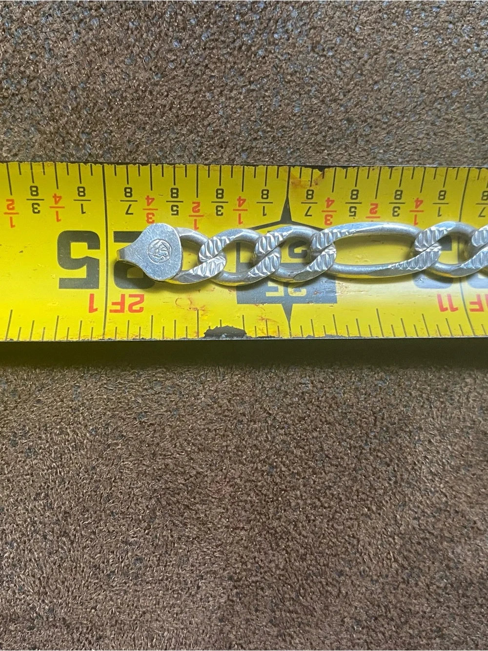 Italian Sterling Silver Diamond-cut Figaro Chain